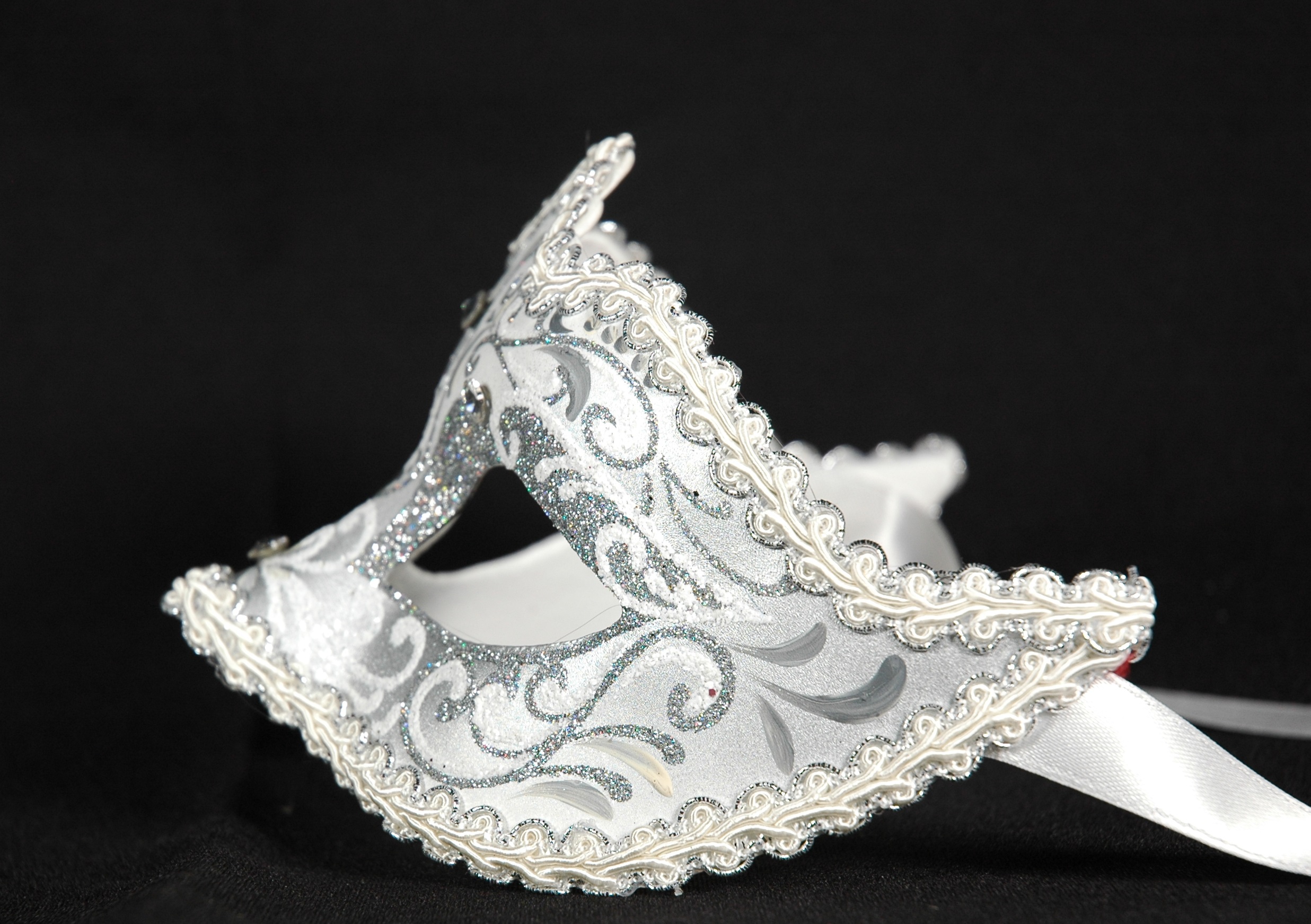 Venezianische Maske Columbine "Punta-Ice"