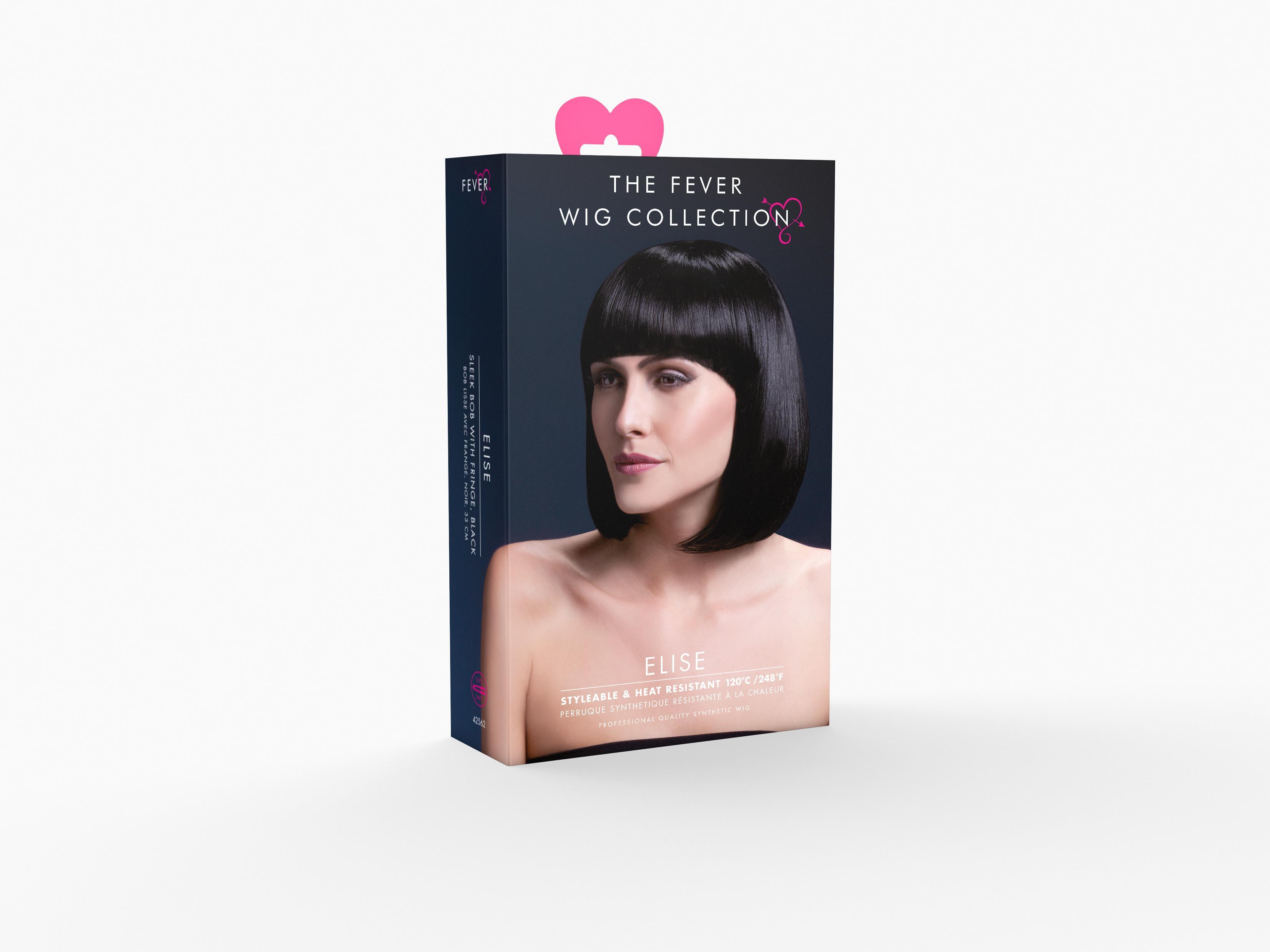 Elise Perücke schwarz Premium Qulität