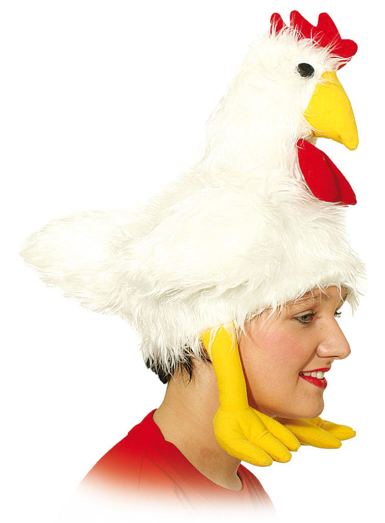 Plüschkappe  HUHN