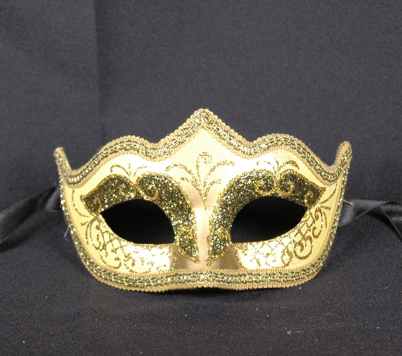 Venezianische Maske Columbine  PUNTA  Star  gold-gold