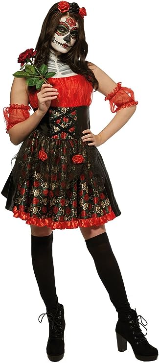 Red rose  Kleid  f. Erw.