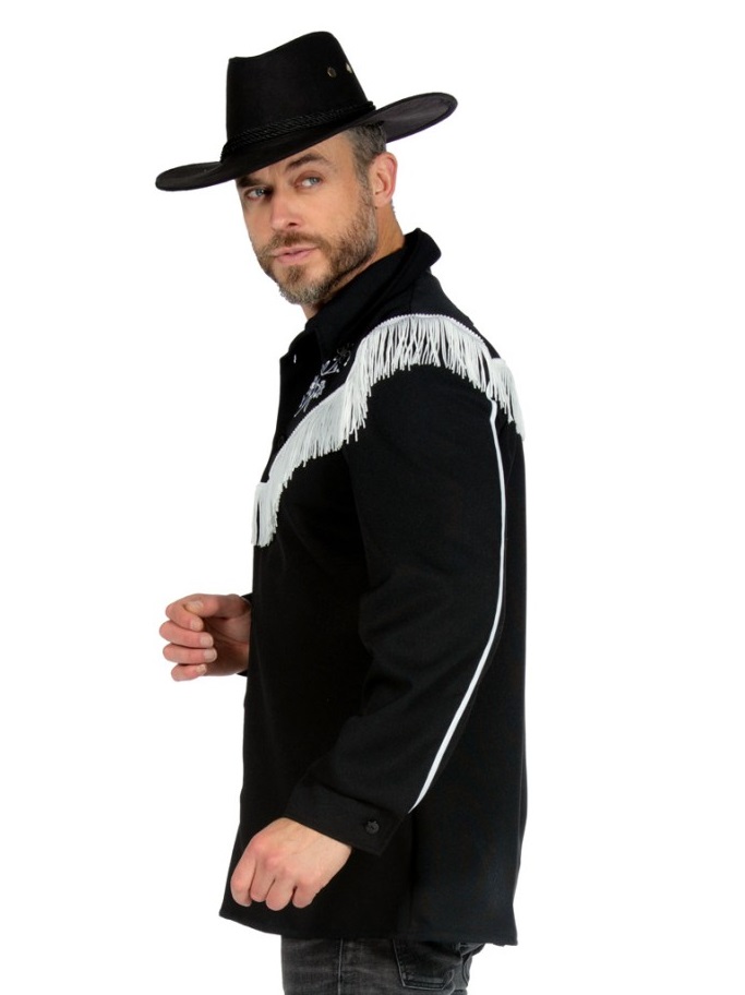 Schwarzes Western Hemd Gr. 52/54