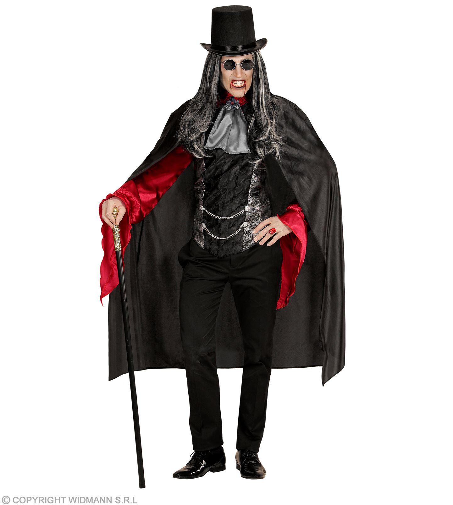 Dracula Umhang  f. Erw m.Kragen