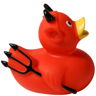 Rote Teufel Badeente  8cm