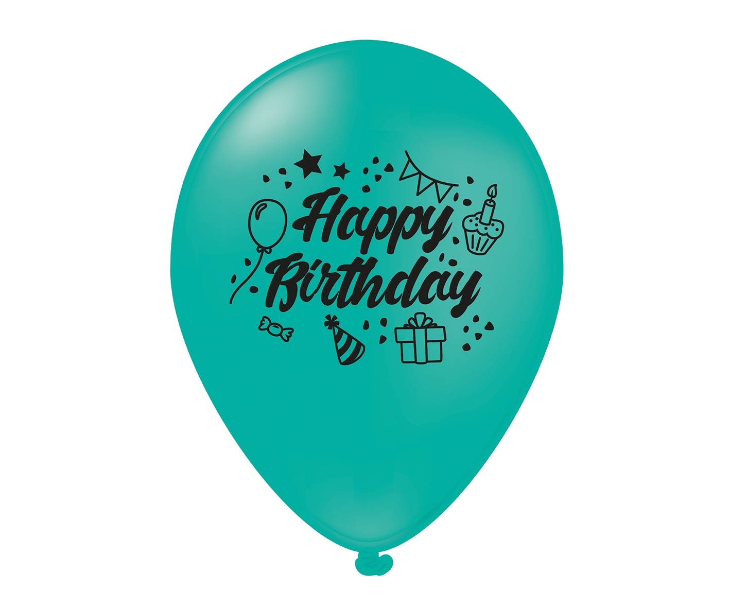 7 Stück Luftballon Happy Birthday in sortierten Farben