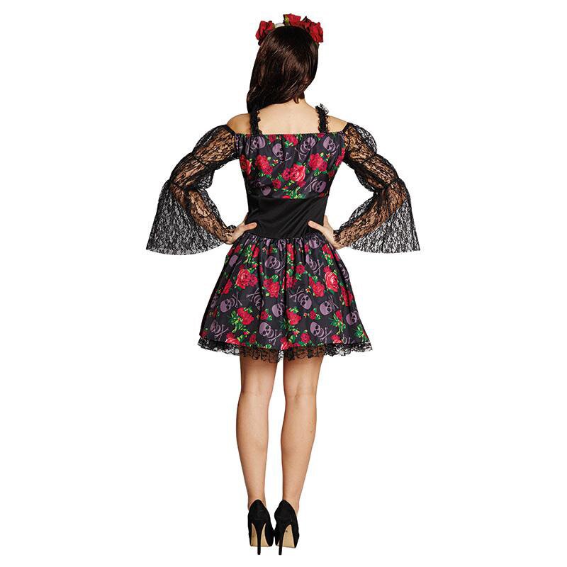 La Catrina  Kleid  schw.-rot