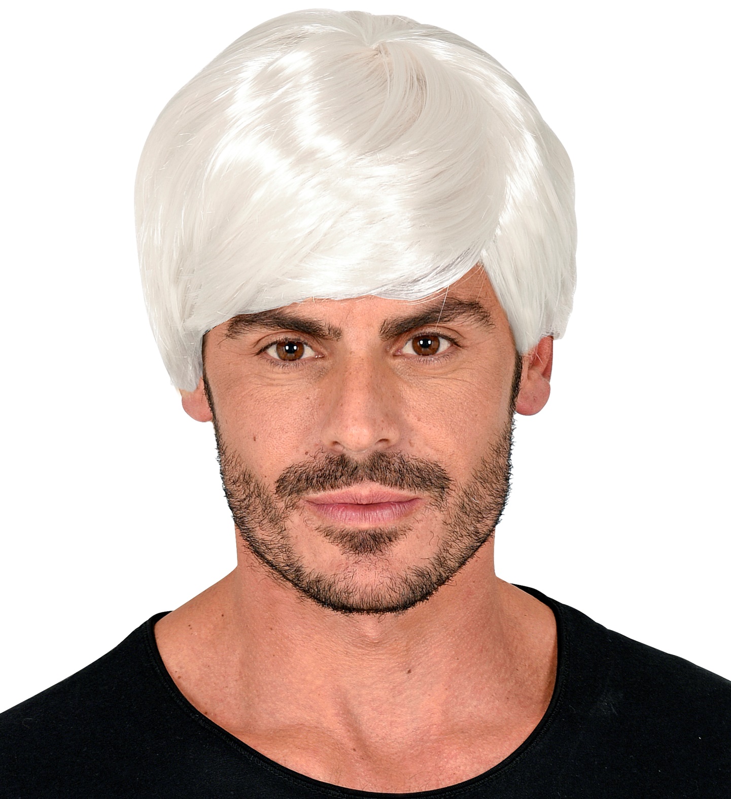 Weiße Herren Perücke