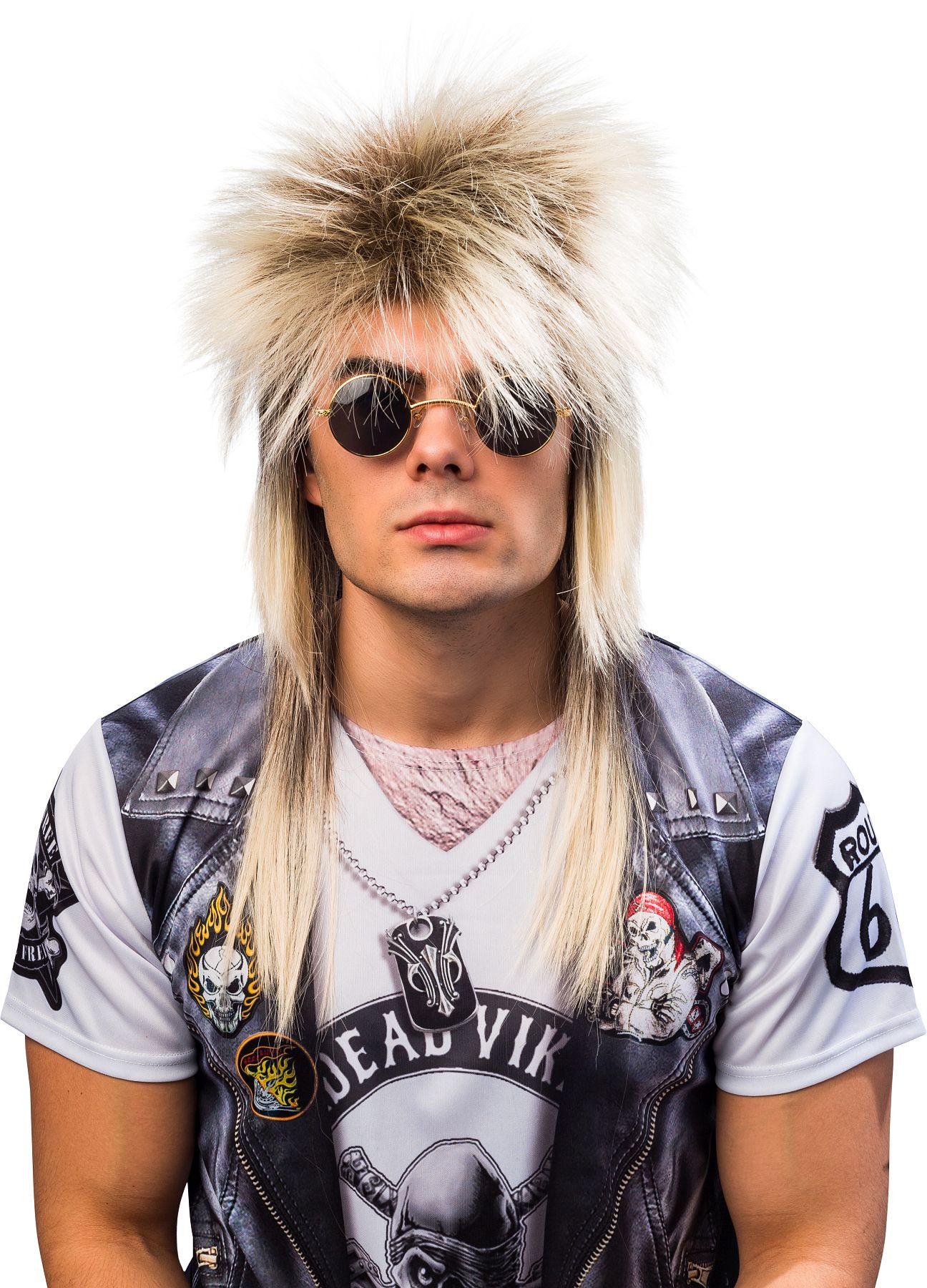 Hardrock Perücke braun-melliert