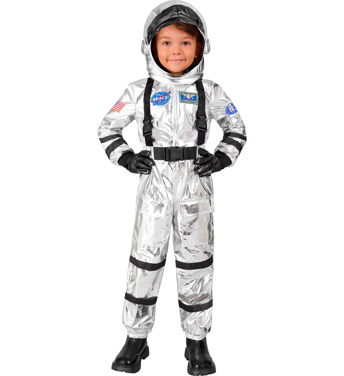 Silber Astronauten Overall  140  mit Helm