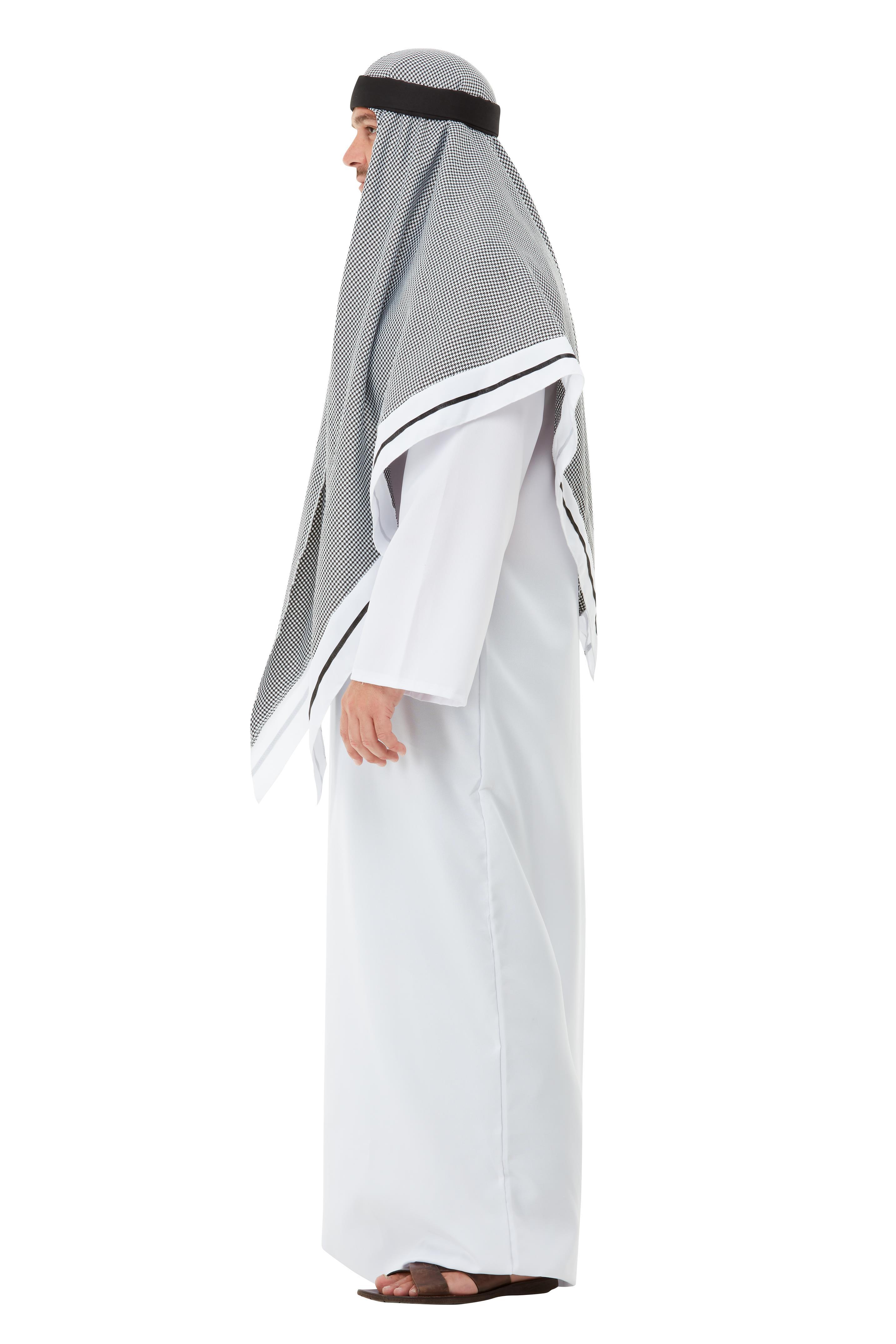 Scheich Kostüm mit grauem Tuch  LARGE