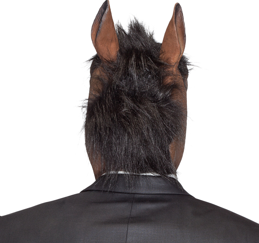 Gummimaske Pferd braun