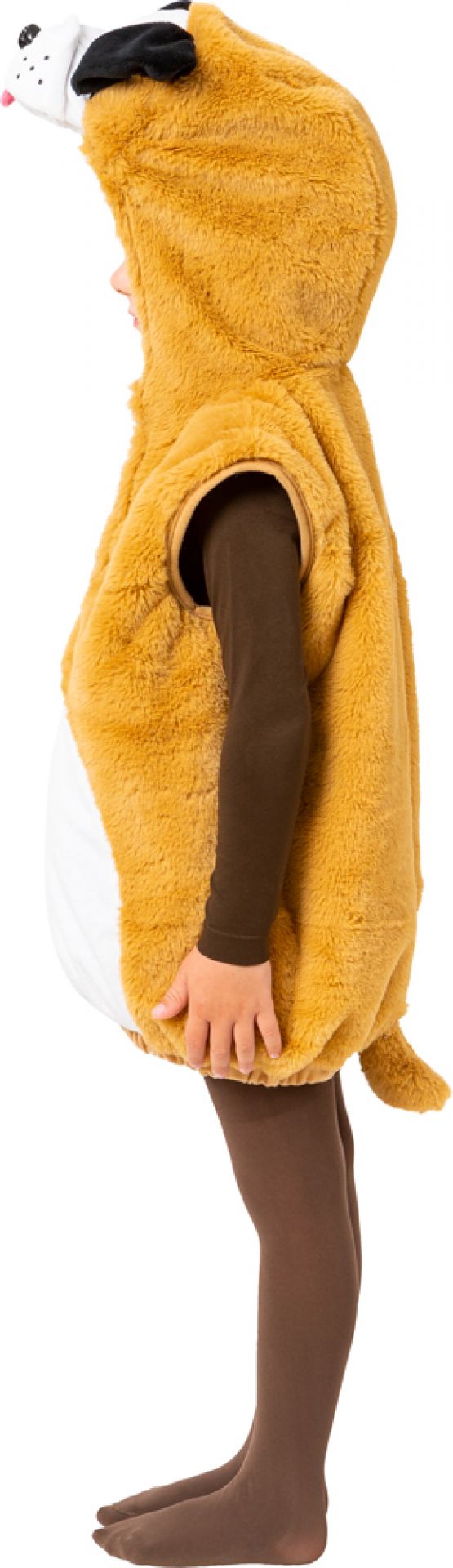 Hund Kostüm Plüsch Weste mit Kapuze Größe 104