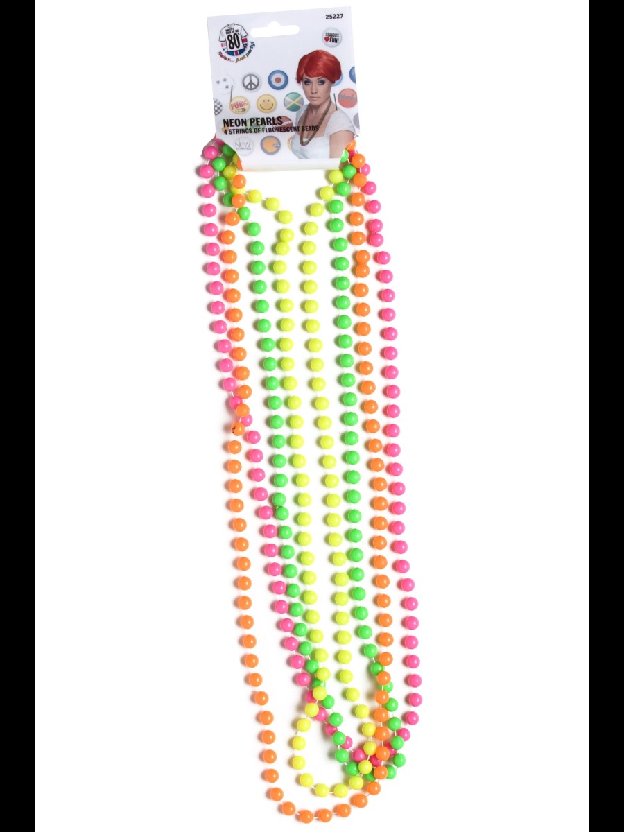 Neon Perlketten in bunten Farben *)
