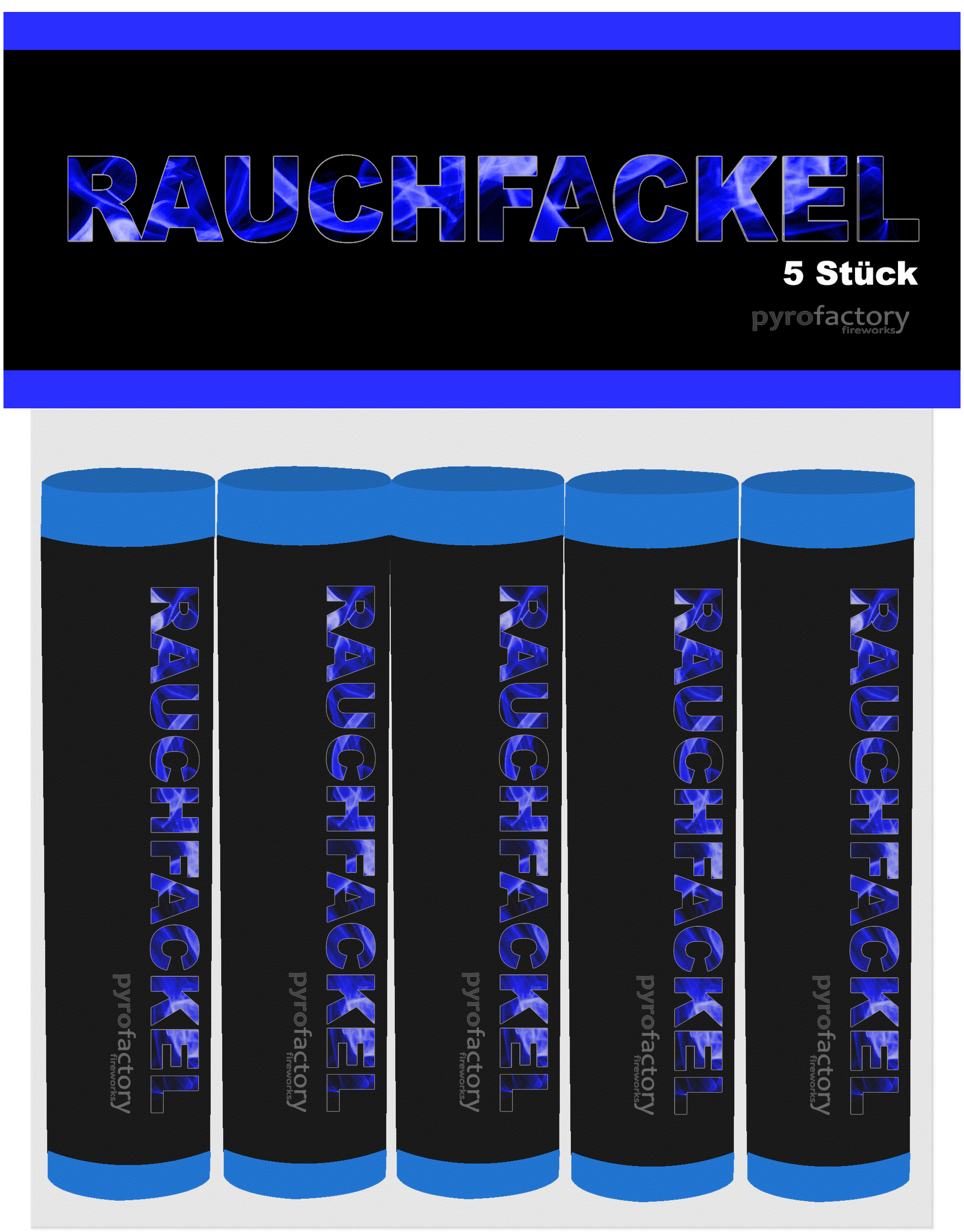 Rauchfackel BLAU ca. 60 Sekunden