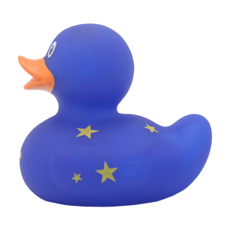 Blaue Badeente mit Mond und Sternen  ca. 8,5cm