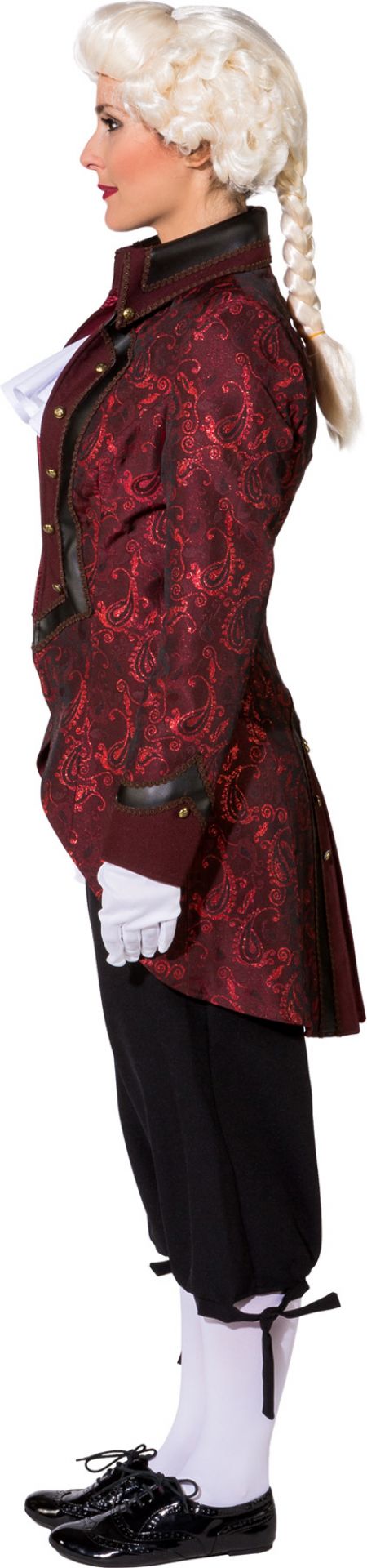 Jacquard Jacke de Luxe weinrot  Gr.  36