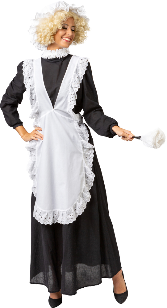 Stubenmädchen SET Schürze, Kappe, Kragen