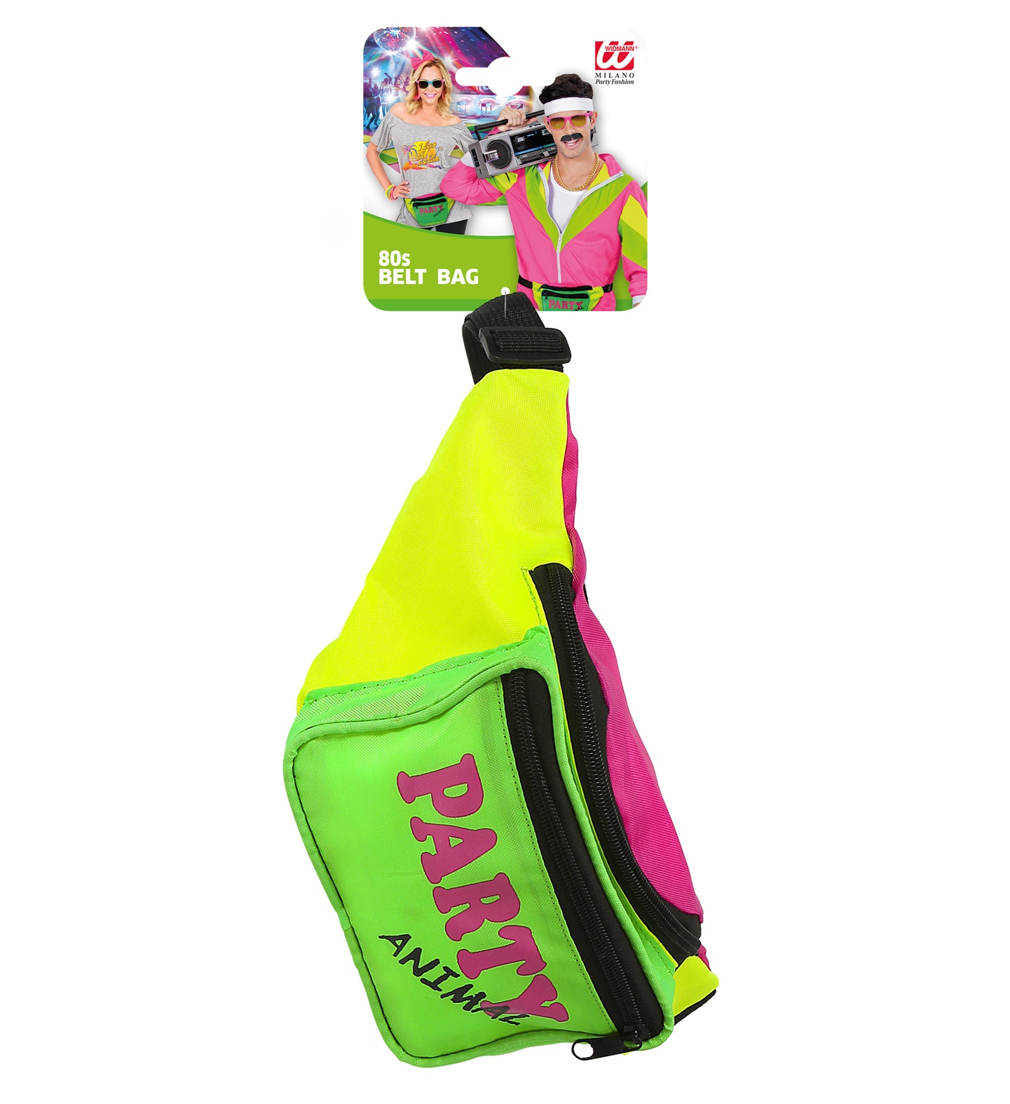 80er Jahre Bauchtasche in neon Farben