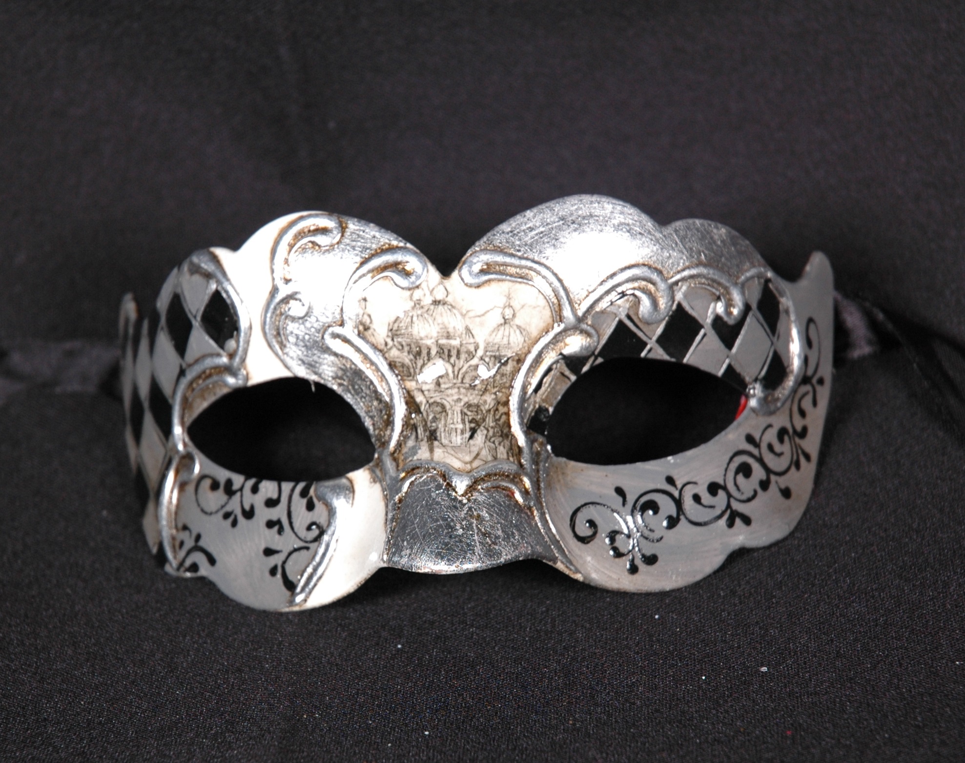 Venezianische Maske Columbine Baby VENEZIA silber