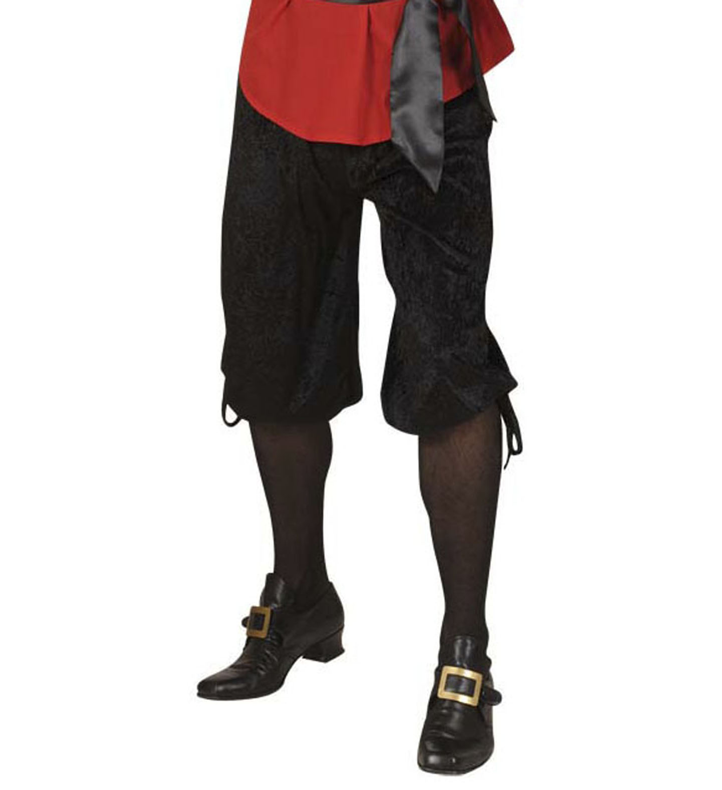 Kniebund Hose aus Velour schwarz  M/L