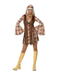 60er Jahre Groovy Kleid  MEDIUM   braun/beige