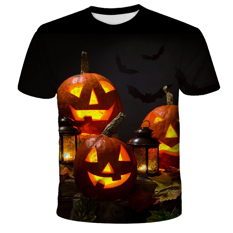 Halloween T-Shirt   SMALL  3D Druck Kürbis  (M)