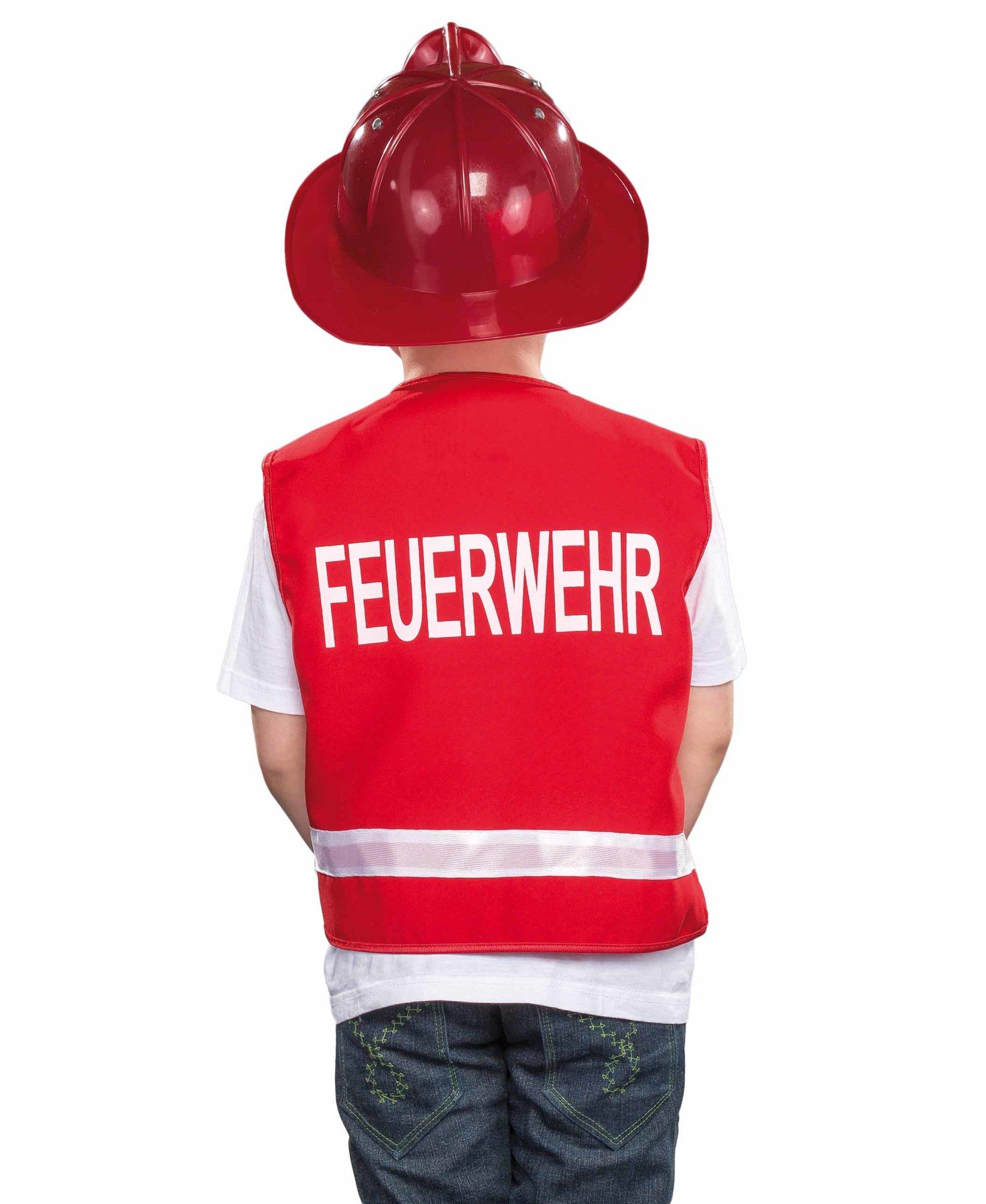 Feuerwehr Weste rot Größe 104