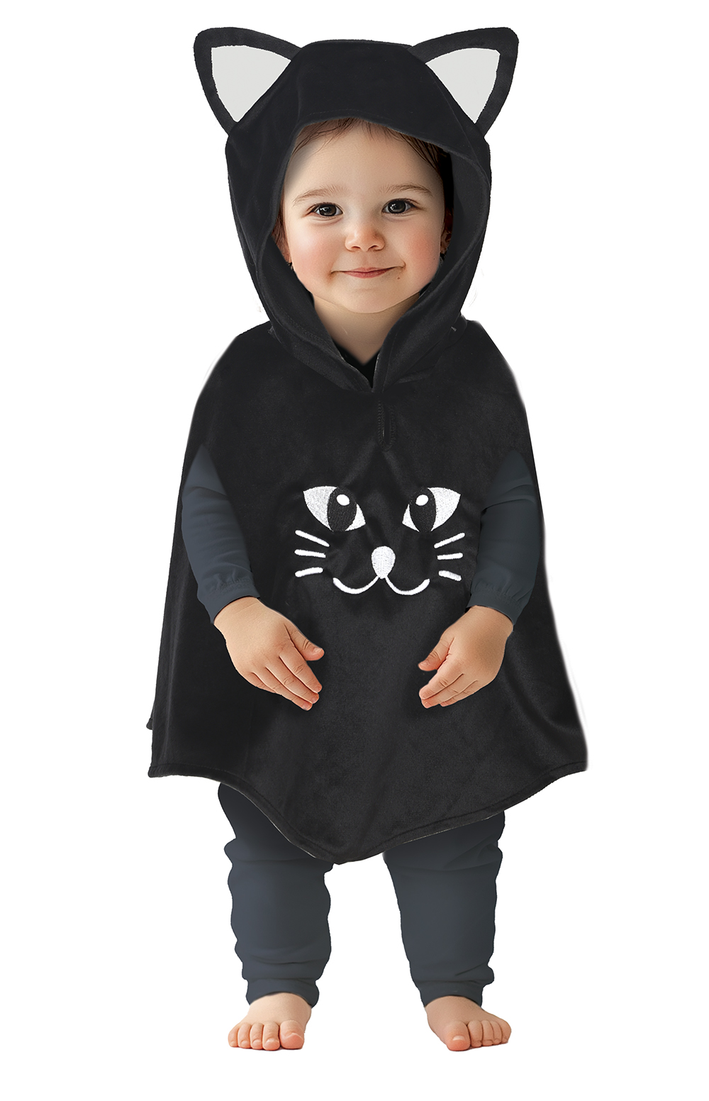 Baby Katzen Umhang 18-24 Monate schwarz