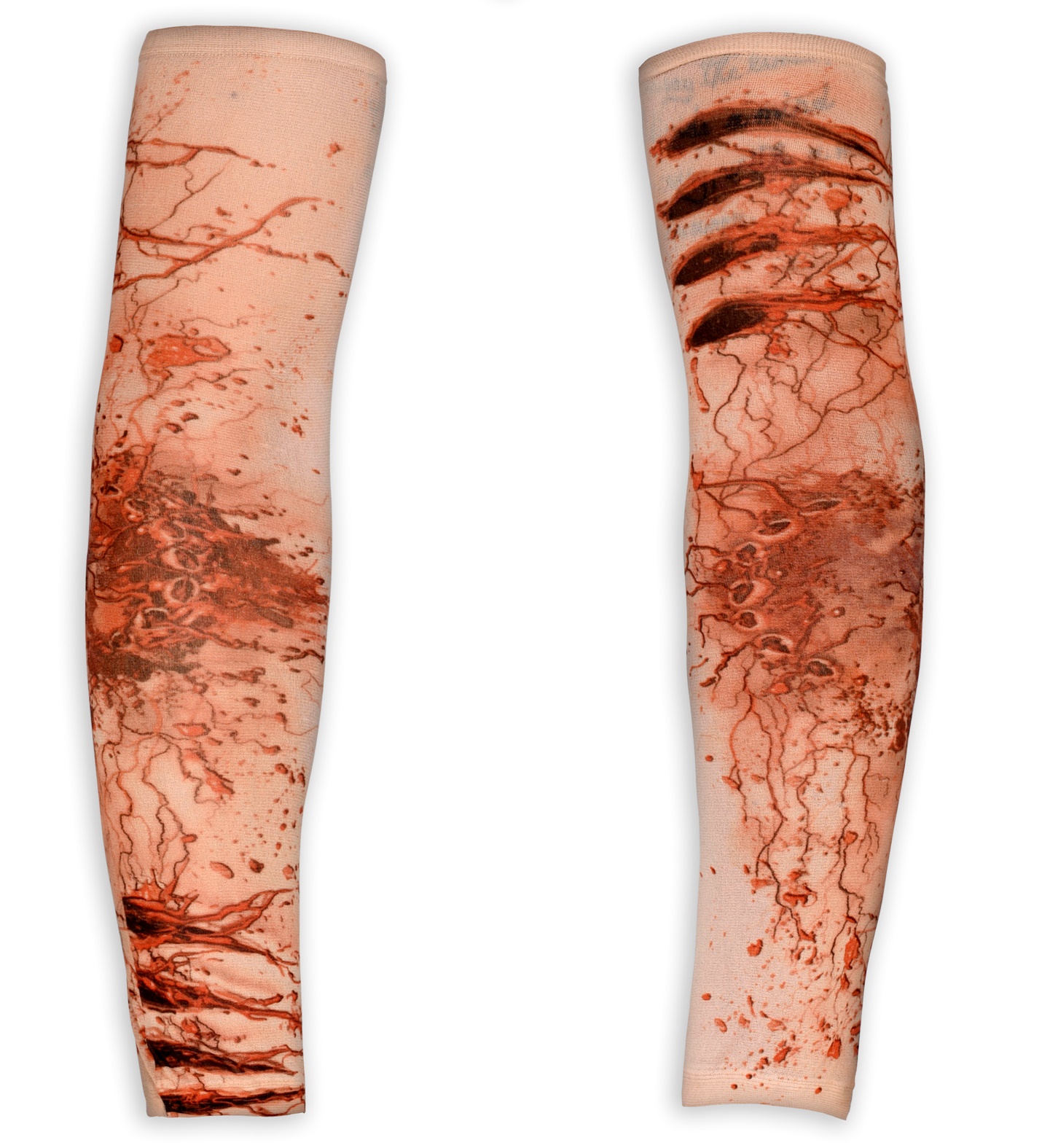 Paar Tattoo Ärmel mit blutigen Wunden bedruckt