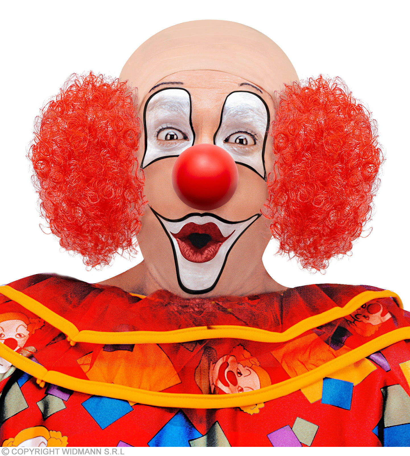 Clown-Glatze  m. roten Haaren