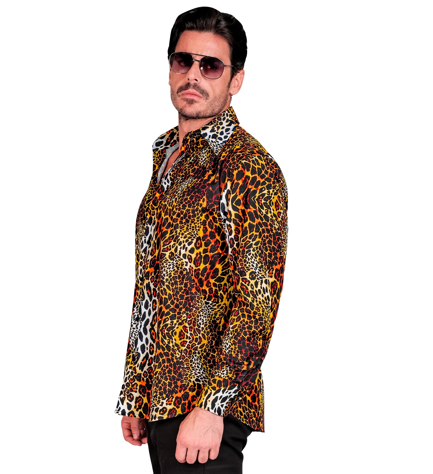 Leoparden Design Hemd  S/M
