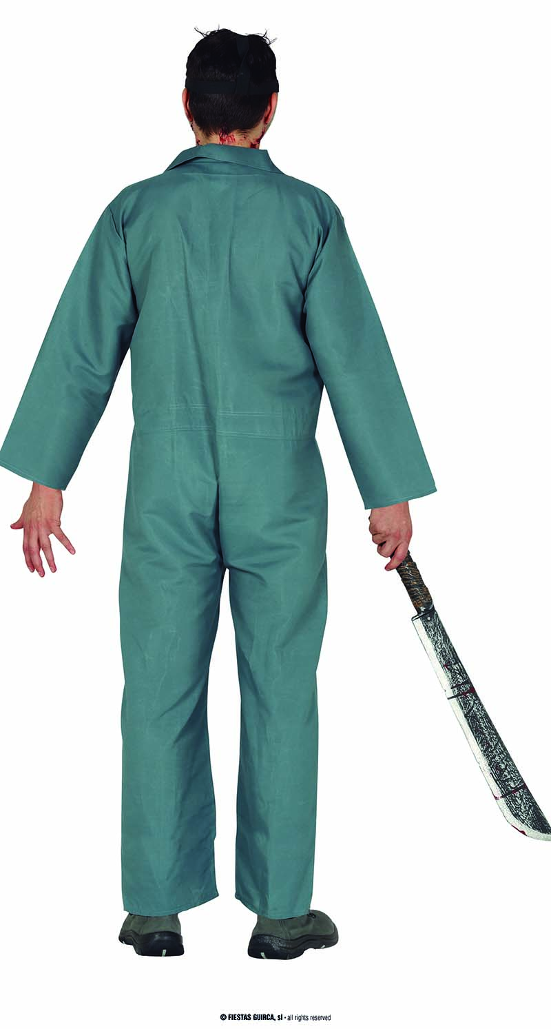 Grauer Horror Overall mit Blutflecken  52/54  L