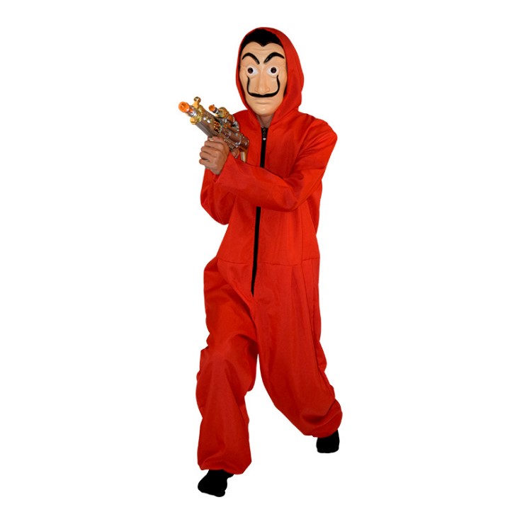 Roter Overall  L/XL  mit Maske   (XL)