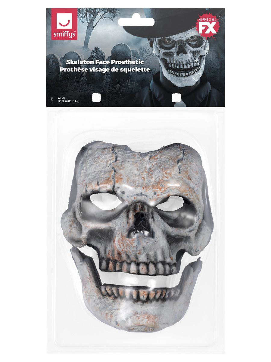 Totenkopf Gesicht 2teilige Latex Applikation