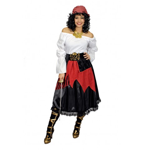 Piratin Rock 36-38 schwarz-rot