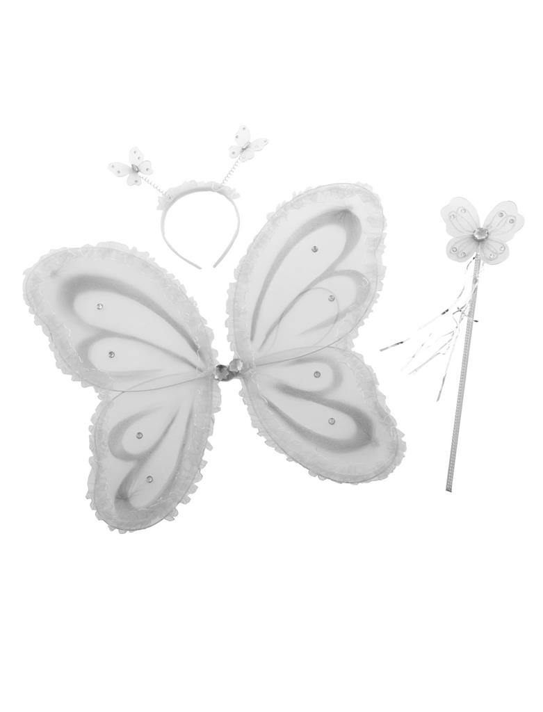 Schmetterling Set weiss 3teilig