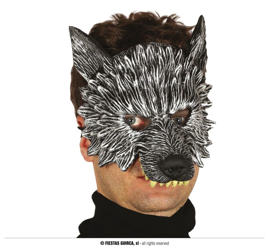 Graue Wolf Halbmaske
