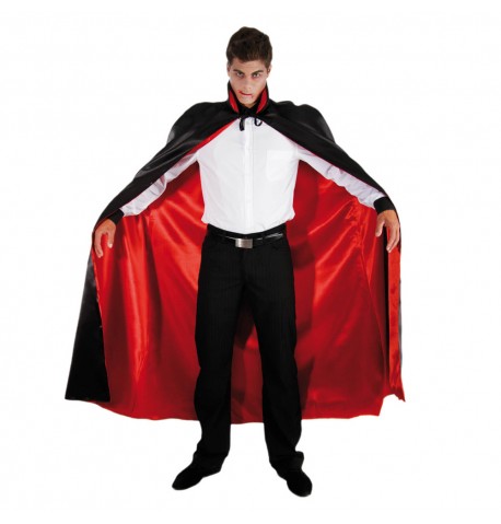 Dracual Umhang f.Erwachsene schwarz.-rot
