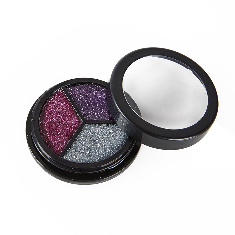 Glitter TRIO Creme pink-lila-silber  MakeUp Set