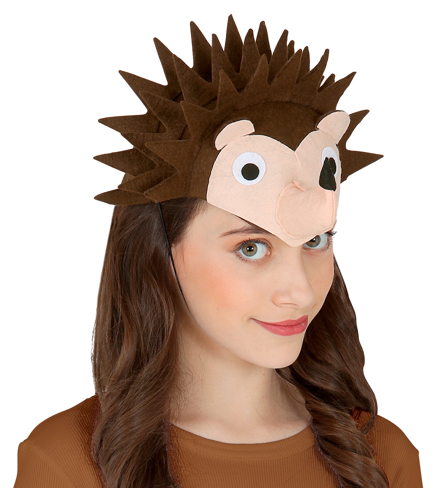 Braune Igel Kappe aus Filz