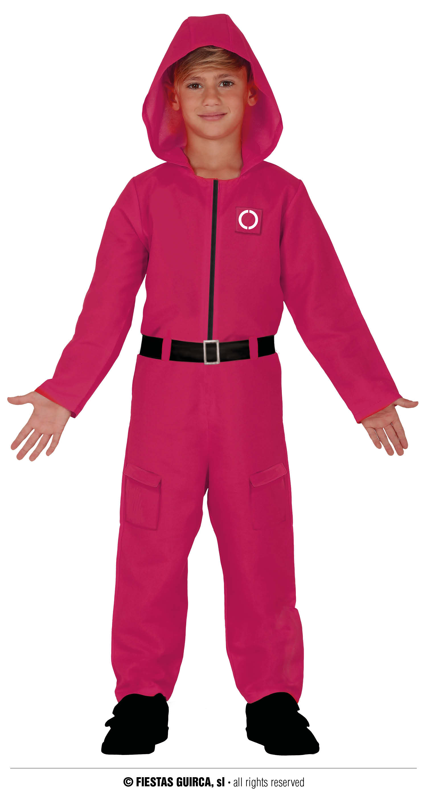 Gamer Overall mit Kapuze pink 10-12 J