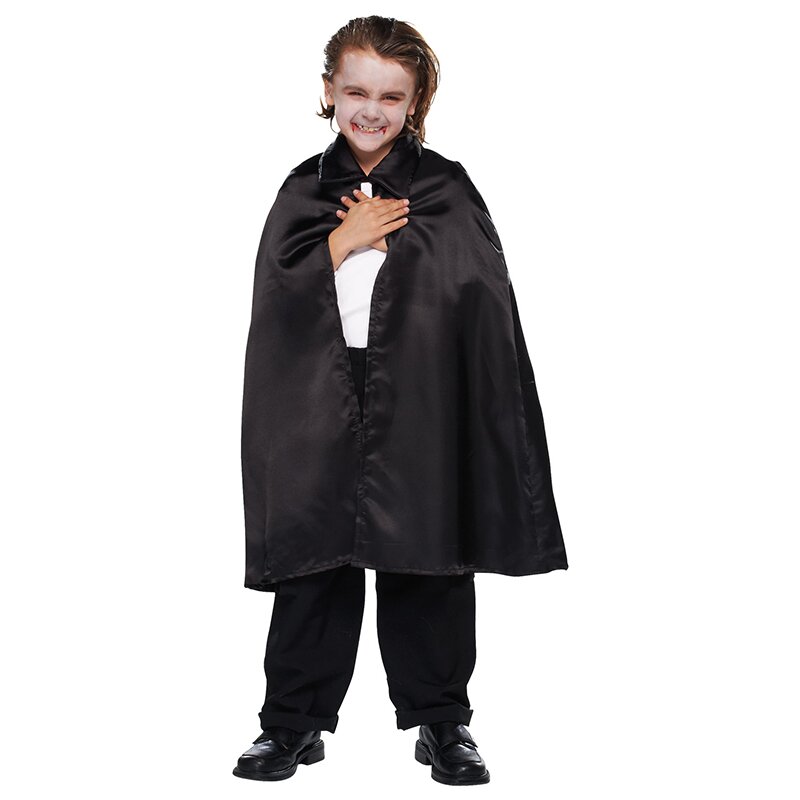 Dracula Umhang schwarz mit Kragen Größe 128