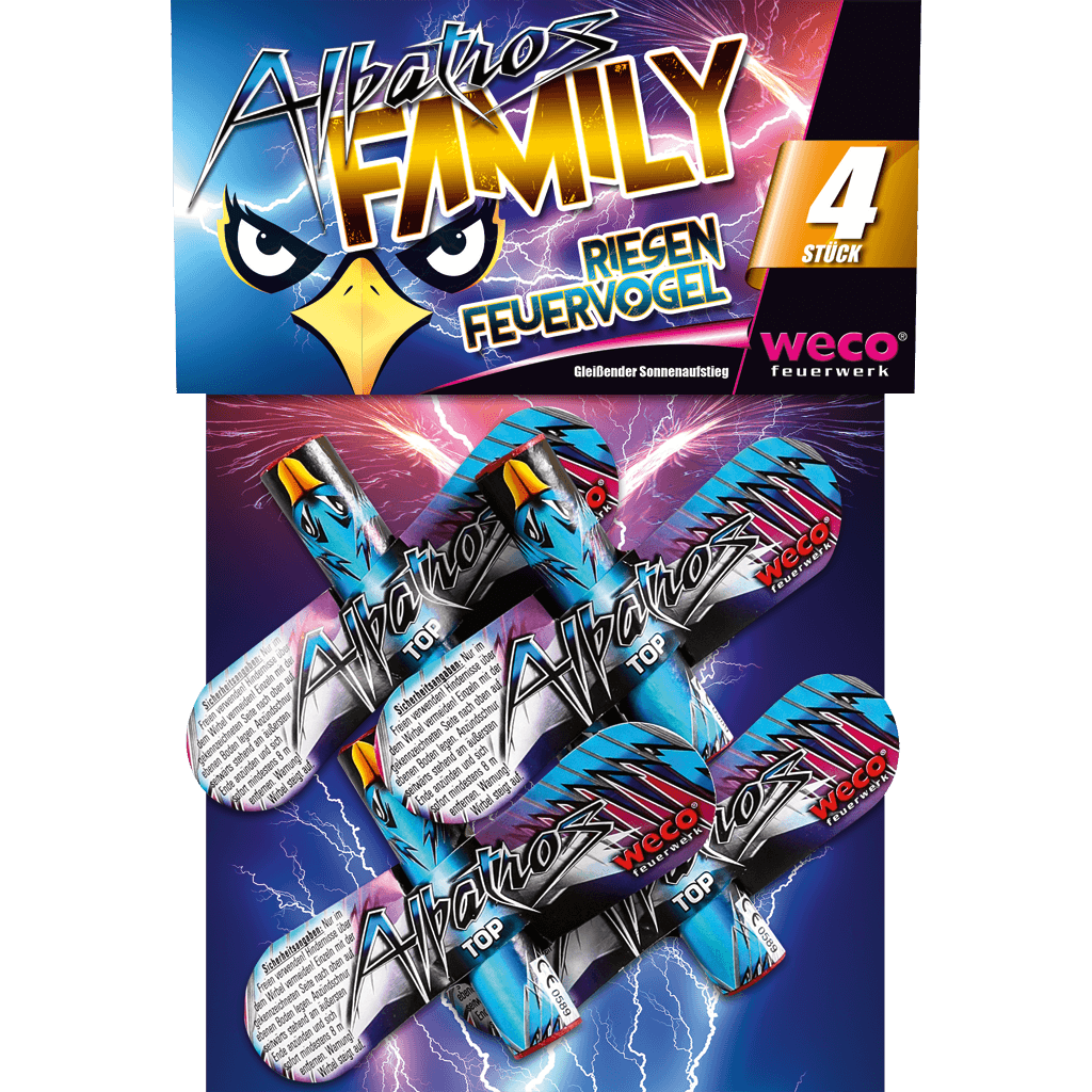 4er Packung  Albatros Riesenfeuervogel