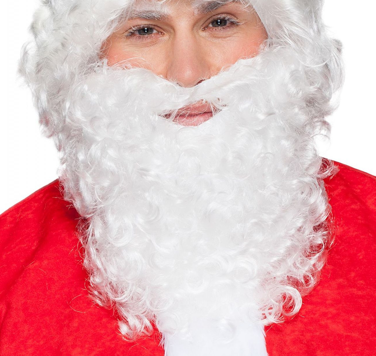 Weihnachtsmann Bart mittel weiss