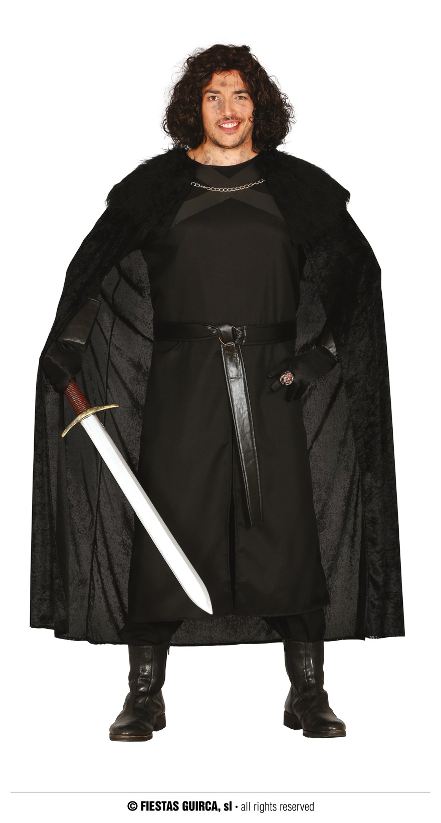 Mittelalter Wächter Kutte mit Umhang 52/54  L