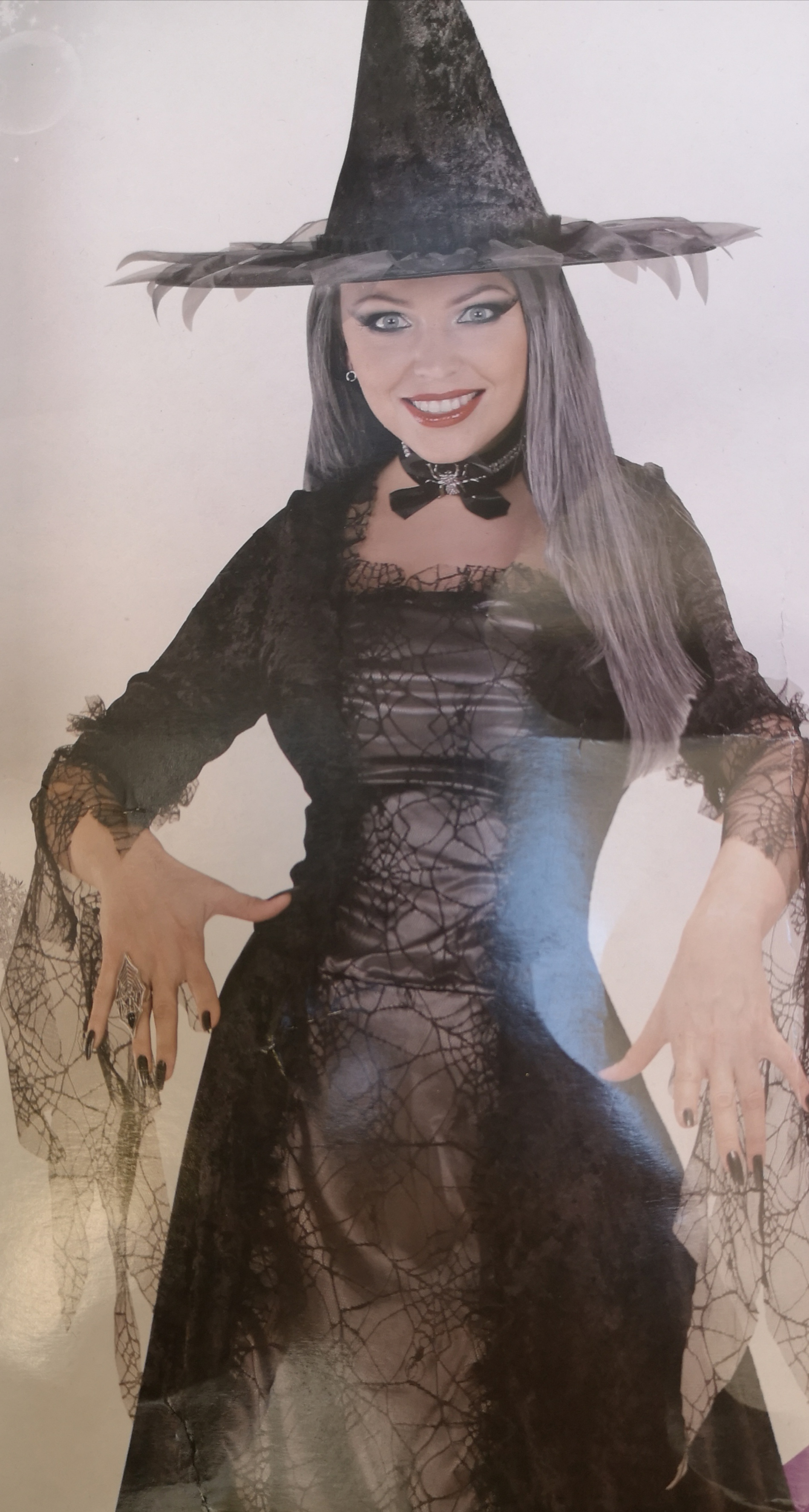 Spider Witch XXL Kleid m.Reifrock