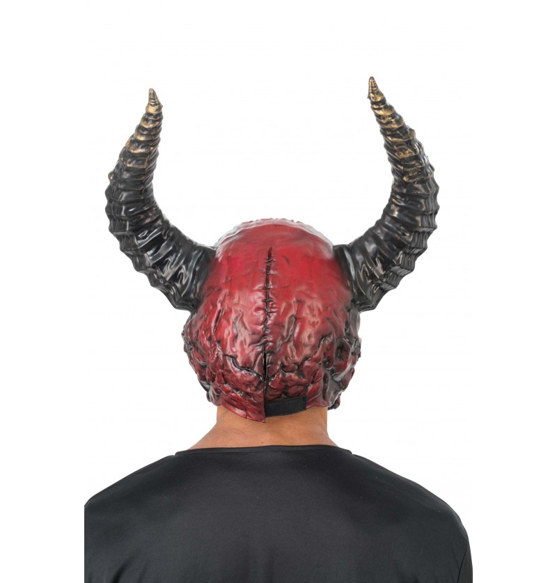 Skull-Devil delux Maske schwarz-rot