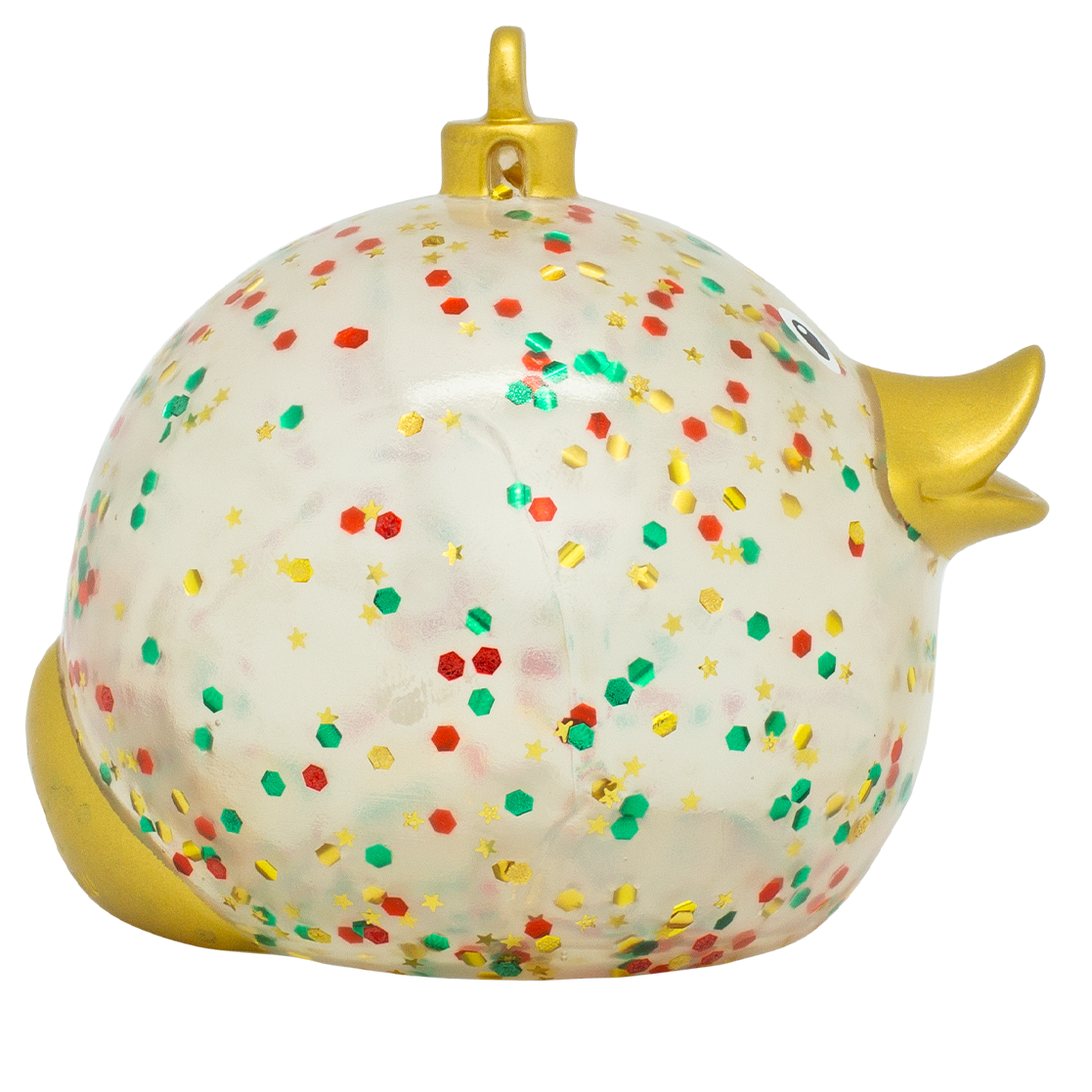 Glitzer Weihnachtskugel Badeente ca. 8,5cm