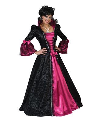 Barock Kleid schwarz-pink 36/38