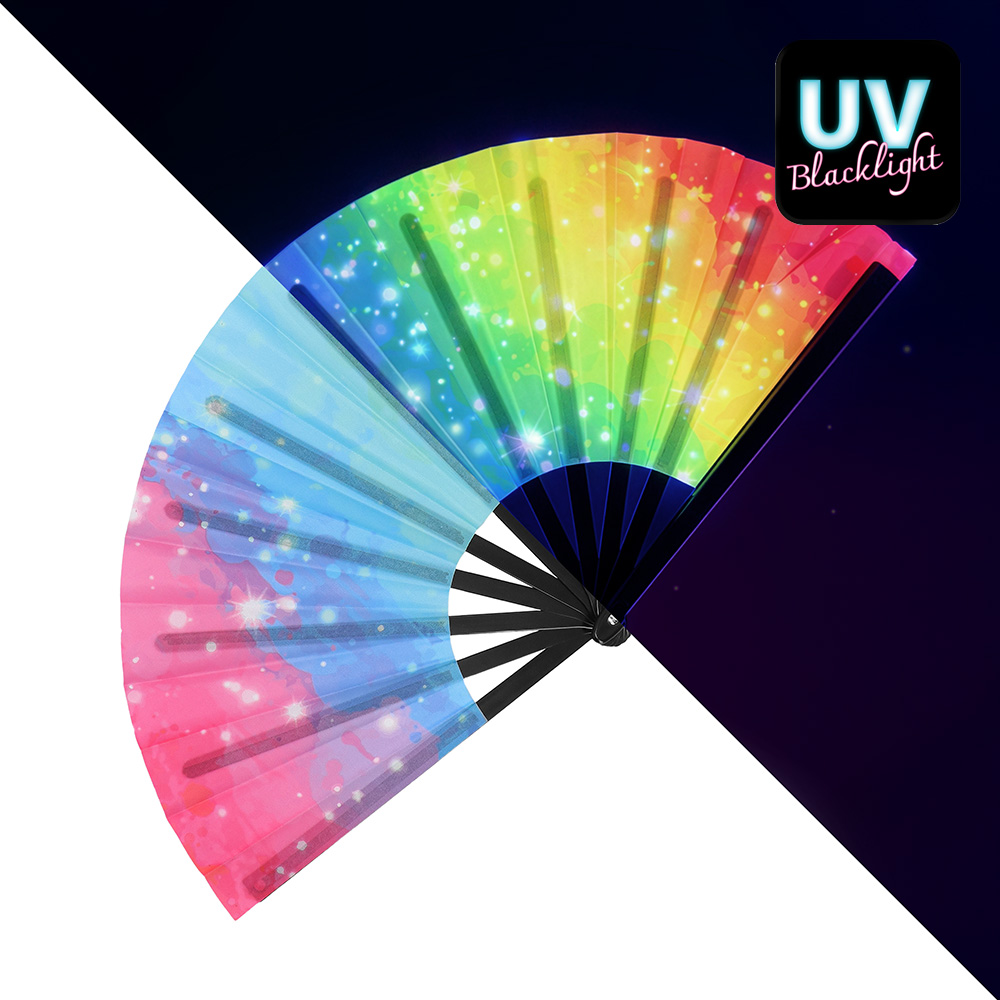 XL Regenbogen Fächer ca 64cm